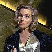 Pussy Galore in 1964, Honor Blackman opposite Sean Connery as James Bond